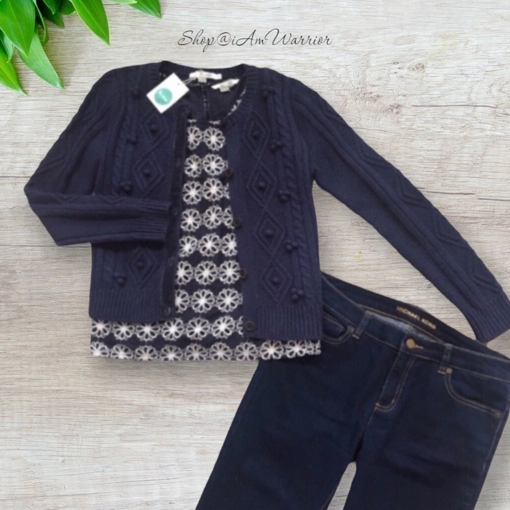 Boden sleeveless navy floral embroidered top *shop@iamwarrior - Picture 3 of 10